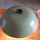 Vintage lamp green lacquered metal and brass