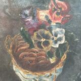 Old painting basket of thoughts
