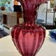 Murano glass vase, tinted and bubbled.