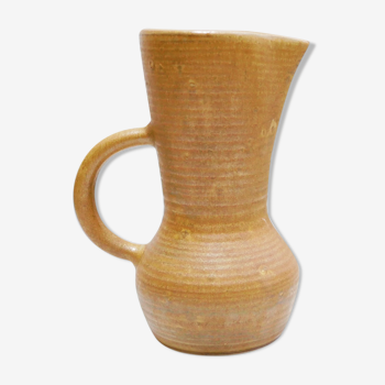 Vintage stoneware pitcher by the digoin factory, France