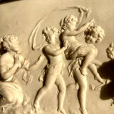 Marble bas-relief tableau of Putti