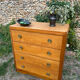 Art Deco chest of drawers with 4 drawers in light wood