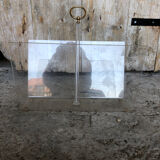 Ancien porte revues plexi transparent & anse laiton