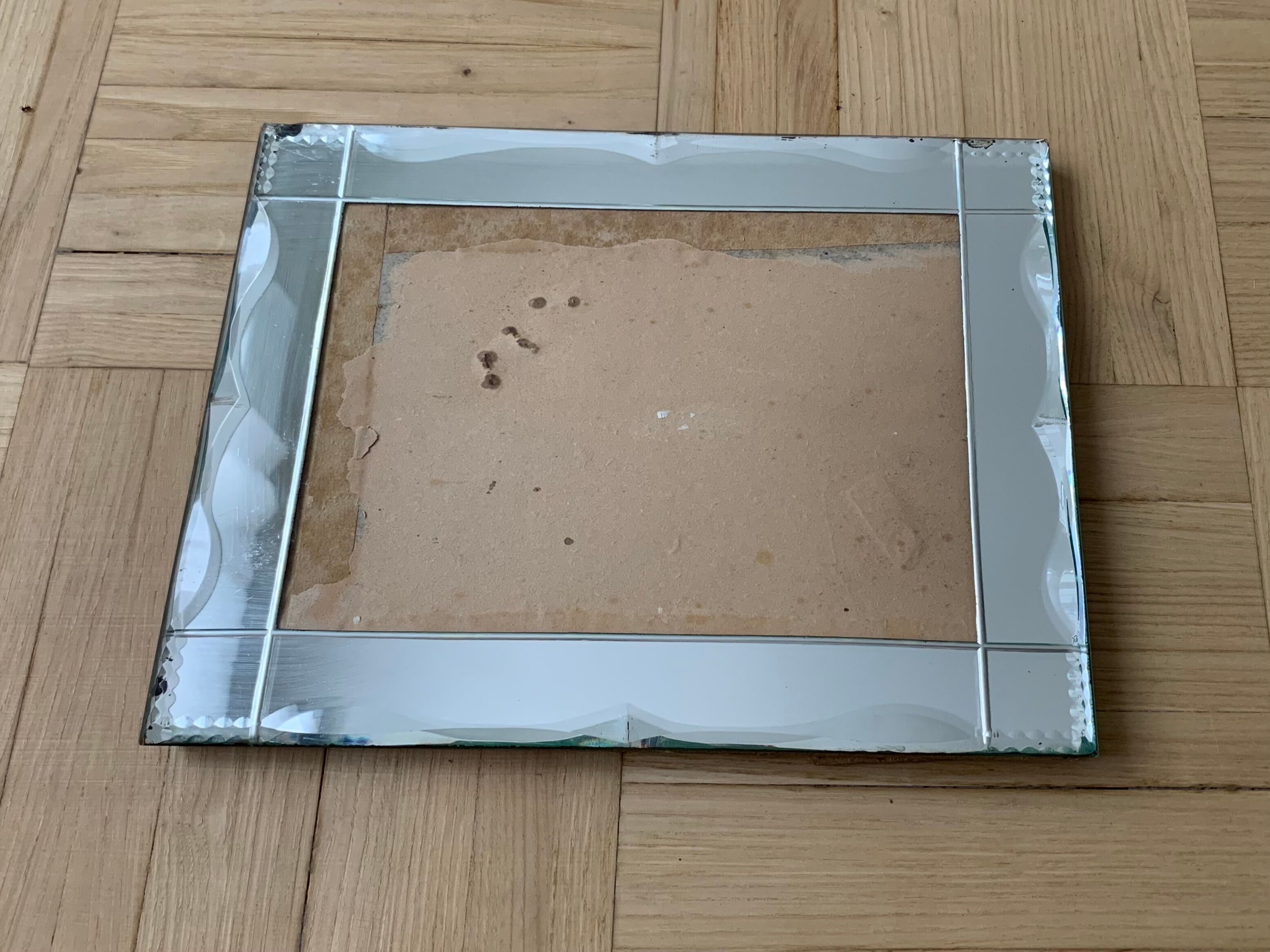 Old beveled mirror frame