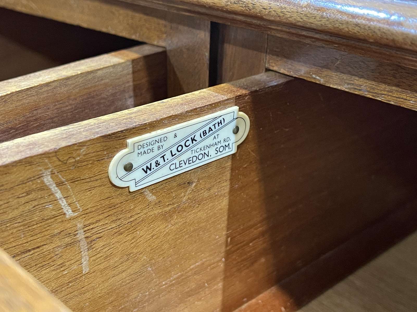 English walnut desk from the 1950s
