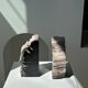 Black petrified wood bookend H17 L17 P6
