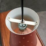 Perforated metal pendant light, mid-century design, 1960s.