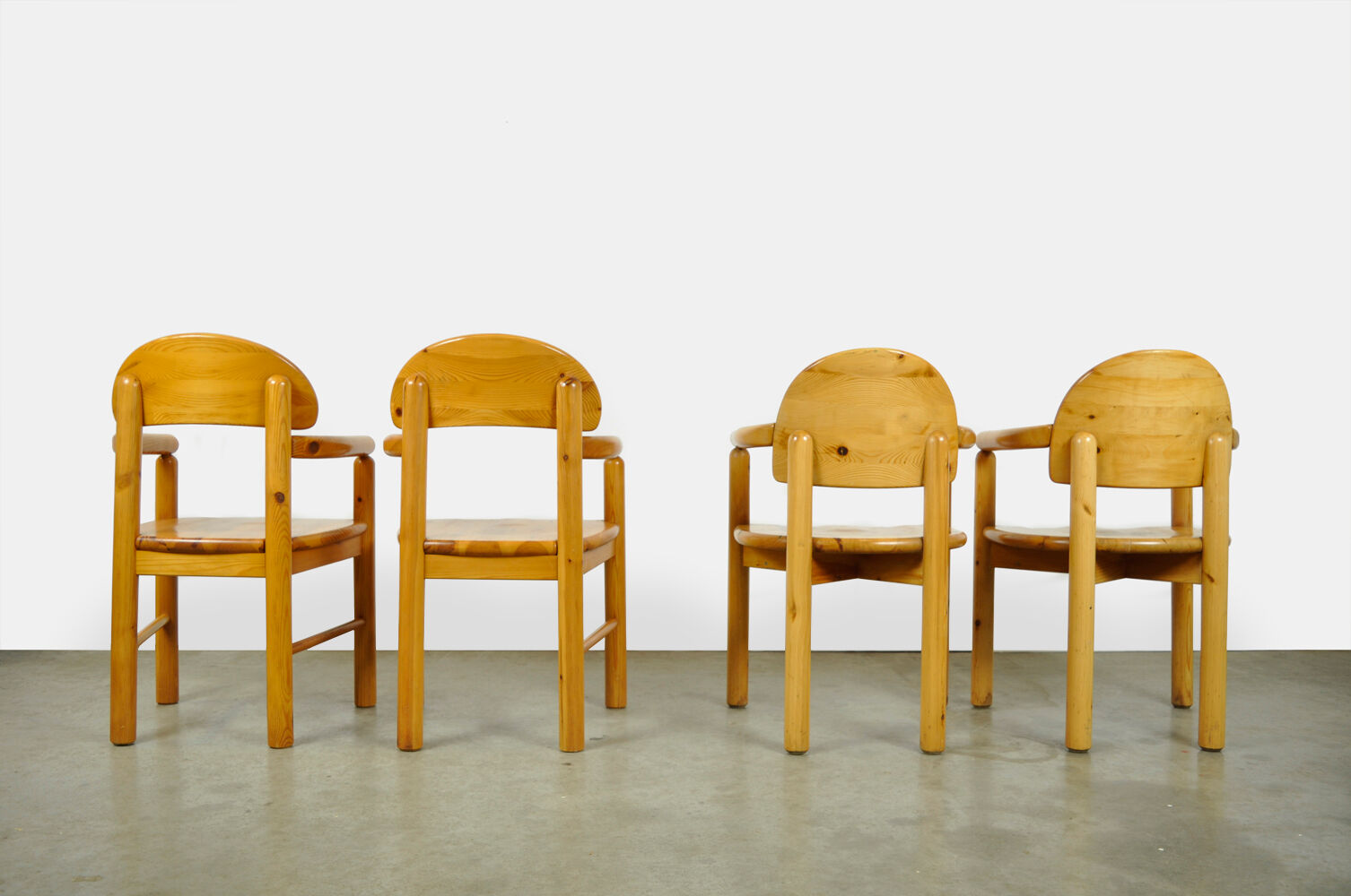 Vintage pine dining chairs by Rainer Daumiller for Hirtshals Sawmill, Denmark 70s