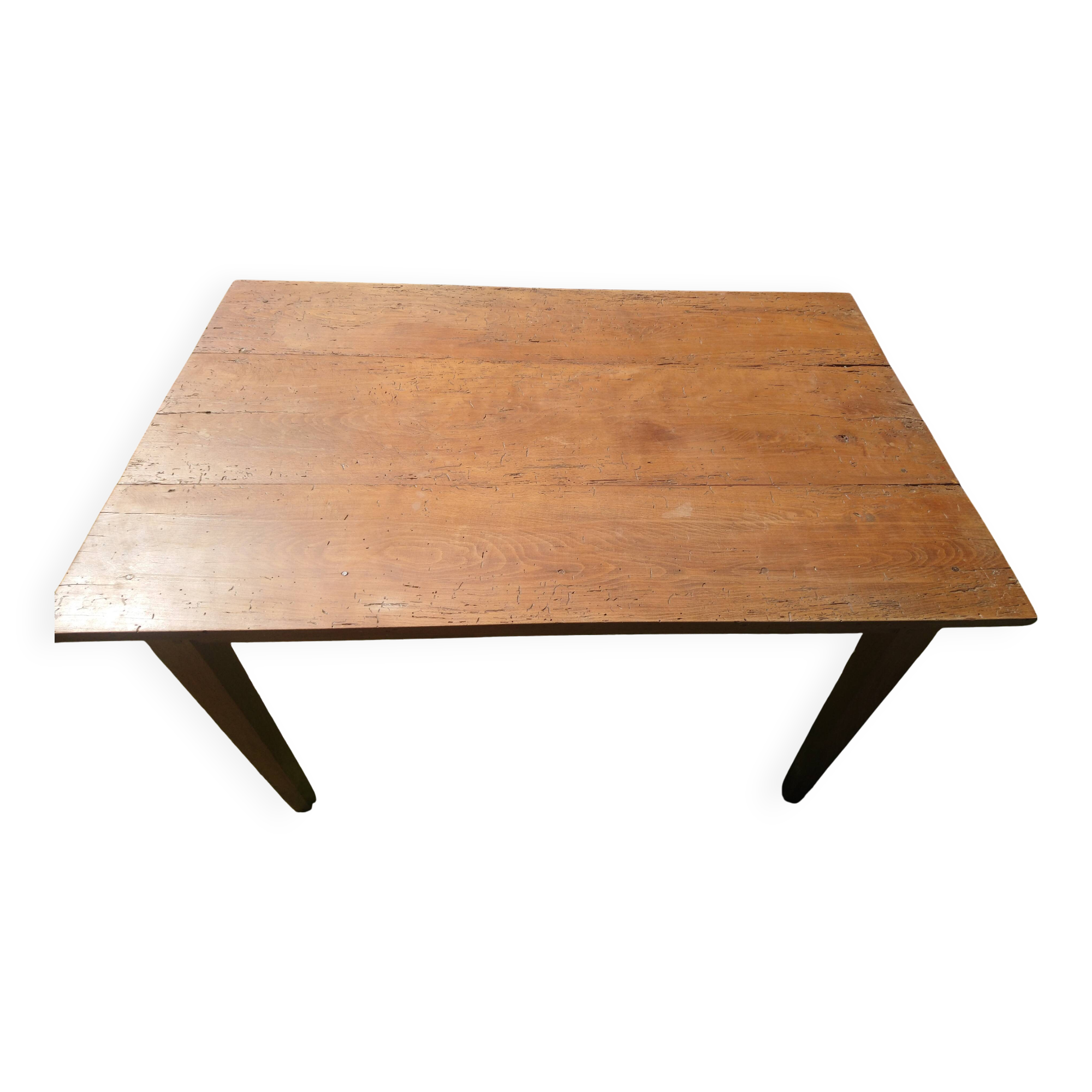 Tapered leg table, fir and beech