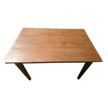 Tapered leg table, fir and beech