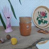 Three ramekins in glazed sandstone - vintage