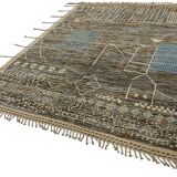 Handmade Turkish One of a Kind 202 cm x 304 cm Brown Wool Carpet