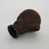 Polychrome terracotta pottery with 2 handles. 60s
