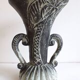 Baluster vase decorated with palm trees, 1950s style