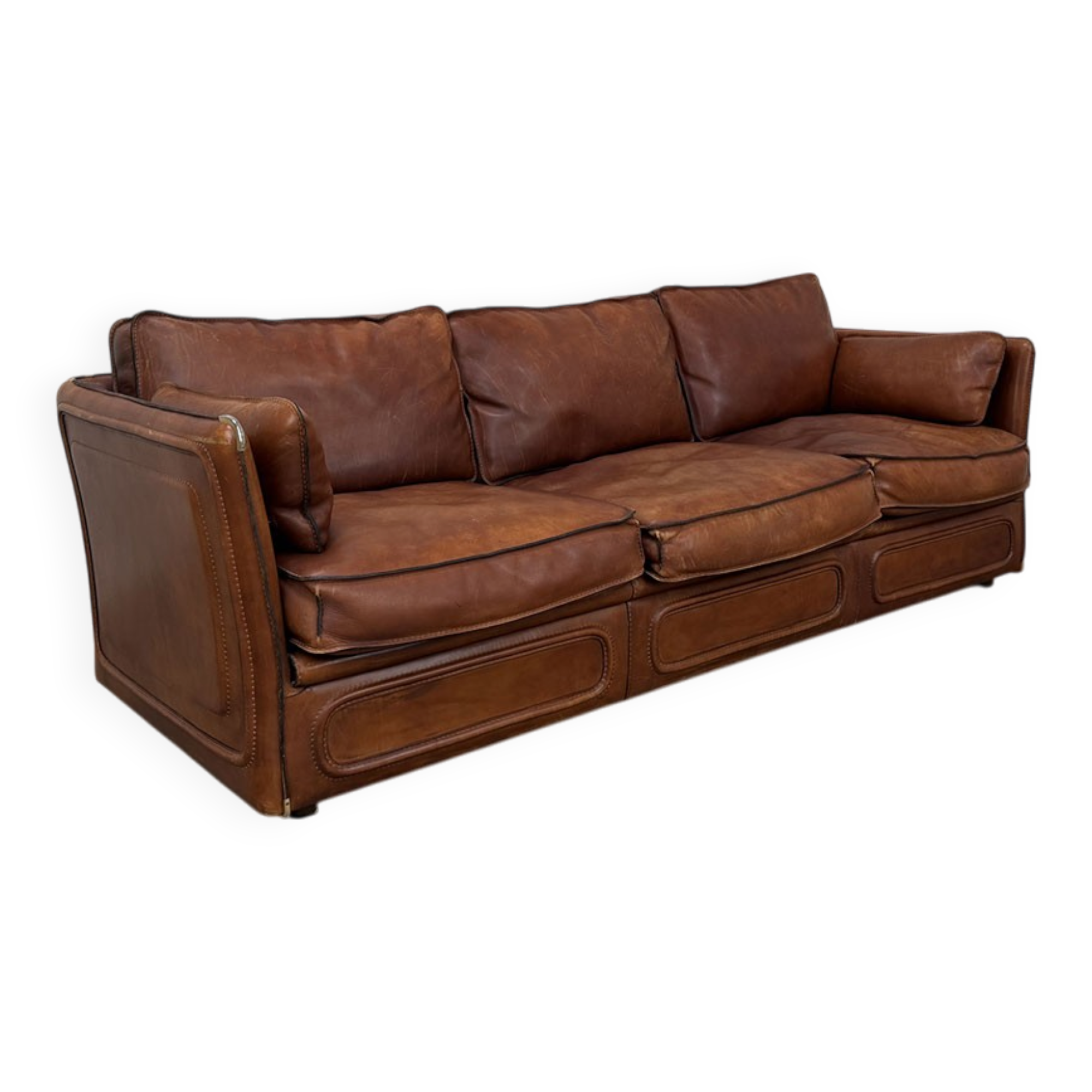 1980 leather cowhide sofa