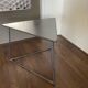 Vintage triangular Niels Gammelgaard Oti 1980s side, coffee table
