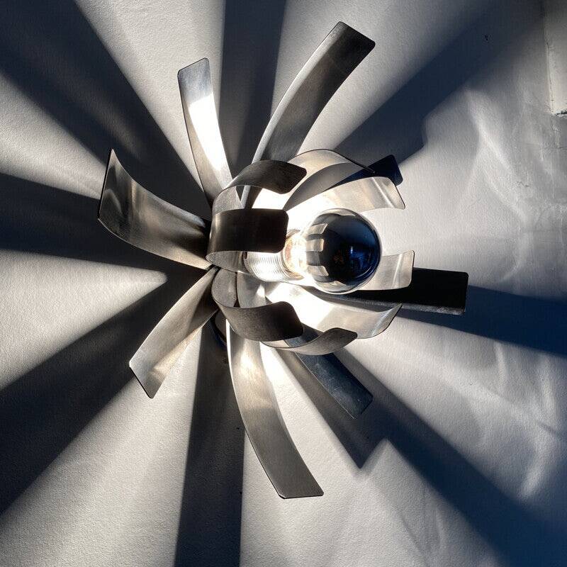 Pair of “flower” wall lights for Oxam 1970 Michel Boyer