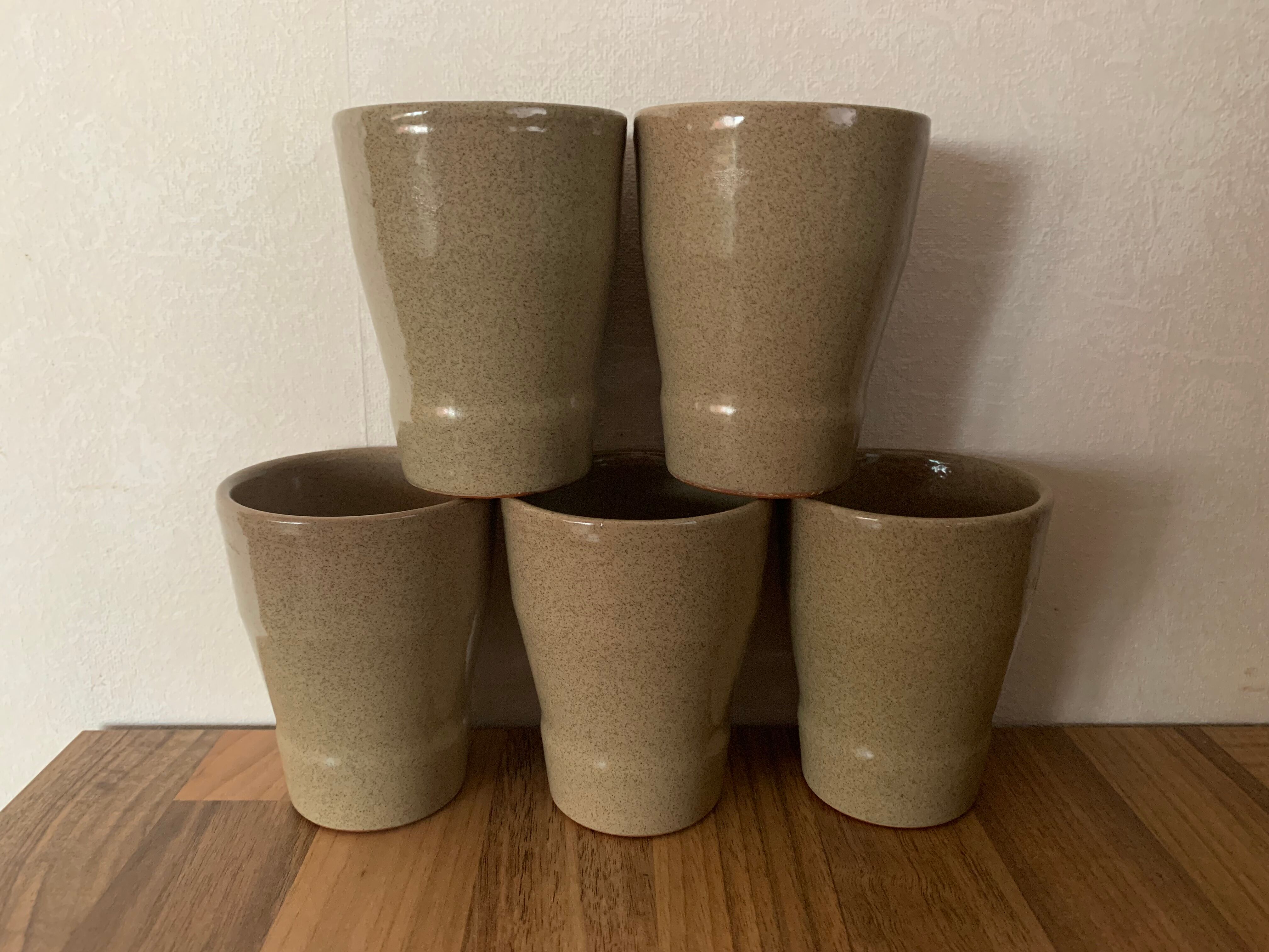 Lot de 5 mug en grès ancien Cermer