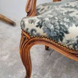 Paire de fauteuils style Louis XV Cabriolet ancien