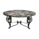 Table basse en marbre et fer forgé 1950