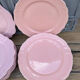13 assiettes vintage rose poudré