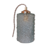 Vintage stroller to put down or hang with lampshade in bubbled glass