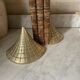 Pair of vintage solid brass bookends