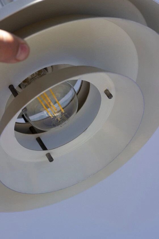 Danish aluminium suspension by Lyskaer Belysning, 1970s