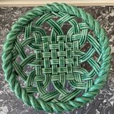 Braided earthenware basket