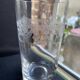 4 Engraved crystal fruit juice glasses