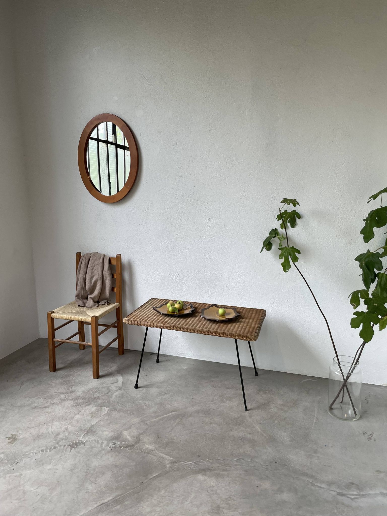 Oval cherry mirror