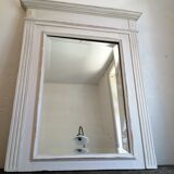 Beveled fireplace mirror