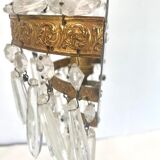 Wall lamp glass, brass, 50s