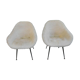 Pair of haired armchairs 1960