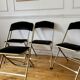 Series of 4 foldable velvet chairs