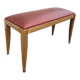 Art Deco piano stool bench in original Skai.