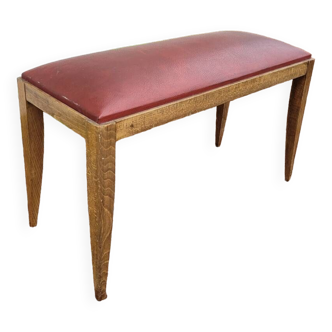 Art Deco piano stool bench in original Skai.