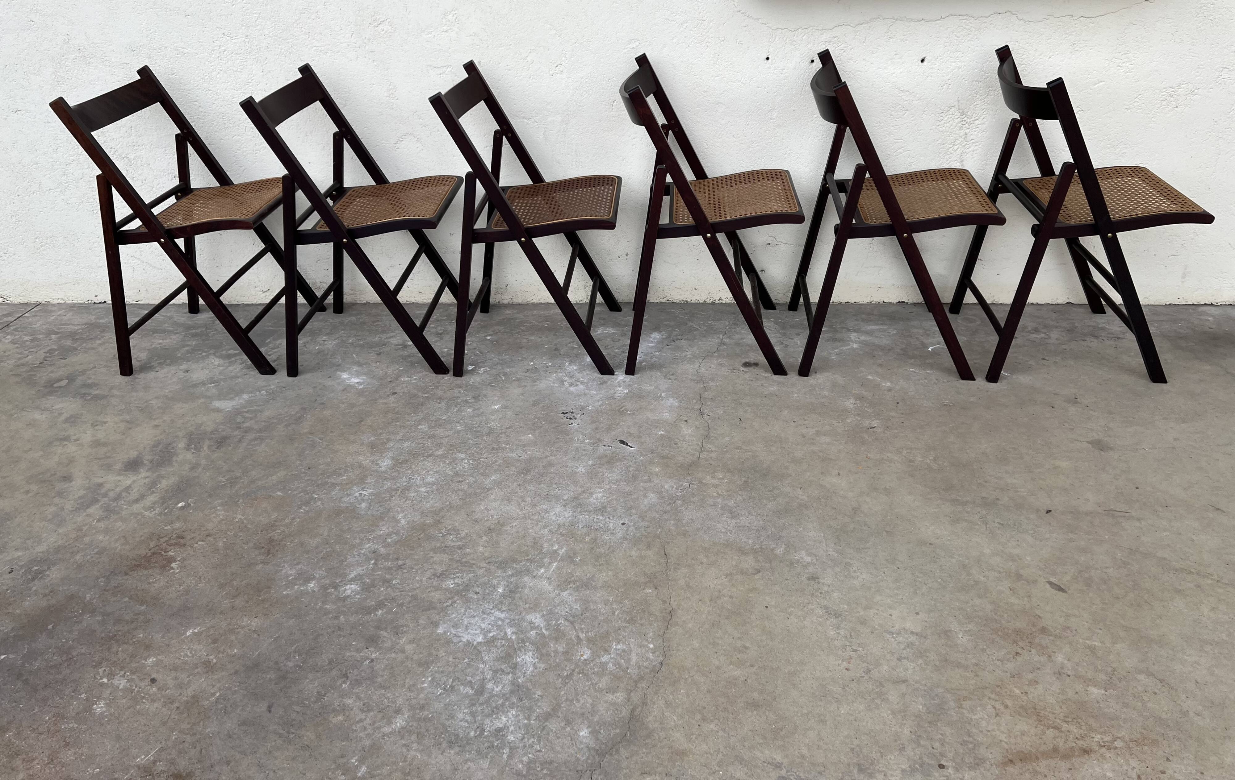 Cane folding chairs