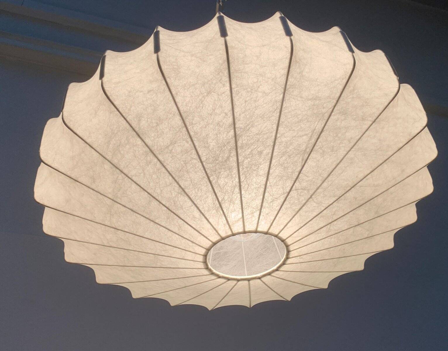 German mid-century cocoon pendant lamp by Goldkant Lighting