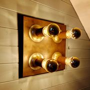 Space Age Wall Light/Ceiling Light in brass, Cosack Leuchten, 1970