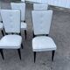 Set of 6 vintage chairs from the 50s-60s – Blue faux leather – Tapered legs