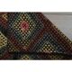 1970s Vintage Turkish Oushak Handmade Wool Cotton Red Runner Rug 70x213