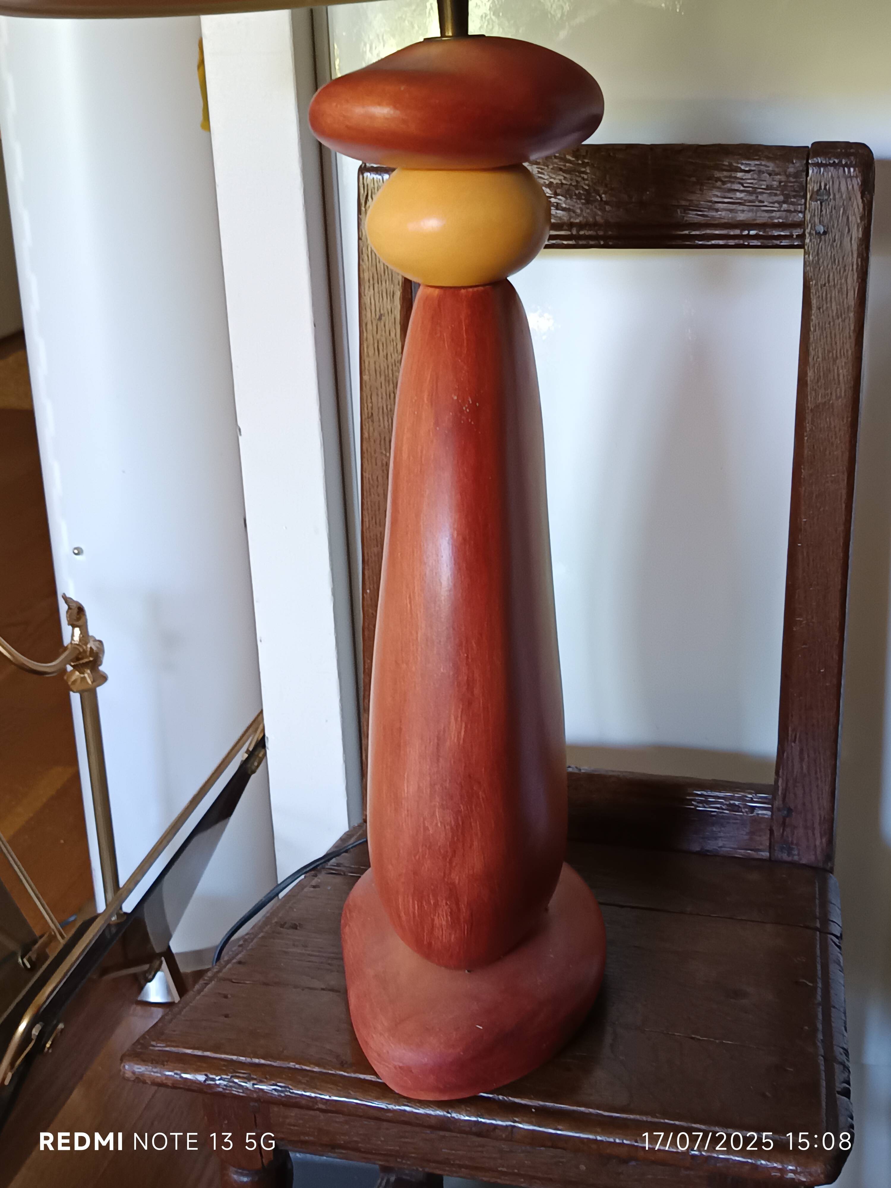 ceramic pebble lamp 1990 signed François Chatain