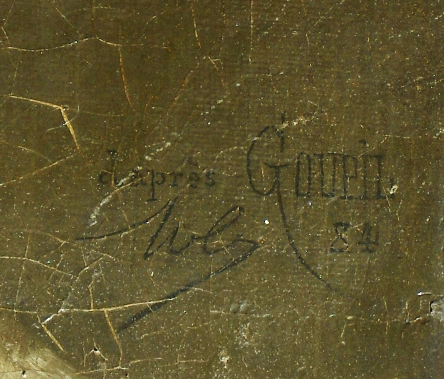 Profil d'une Elègante 1884 signé daté Hst