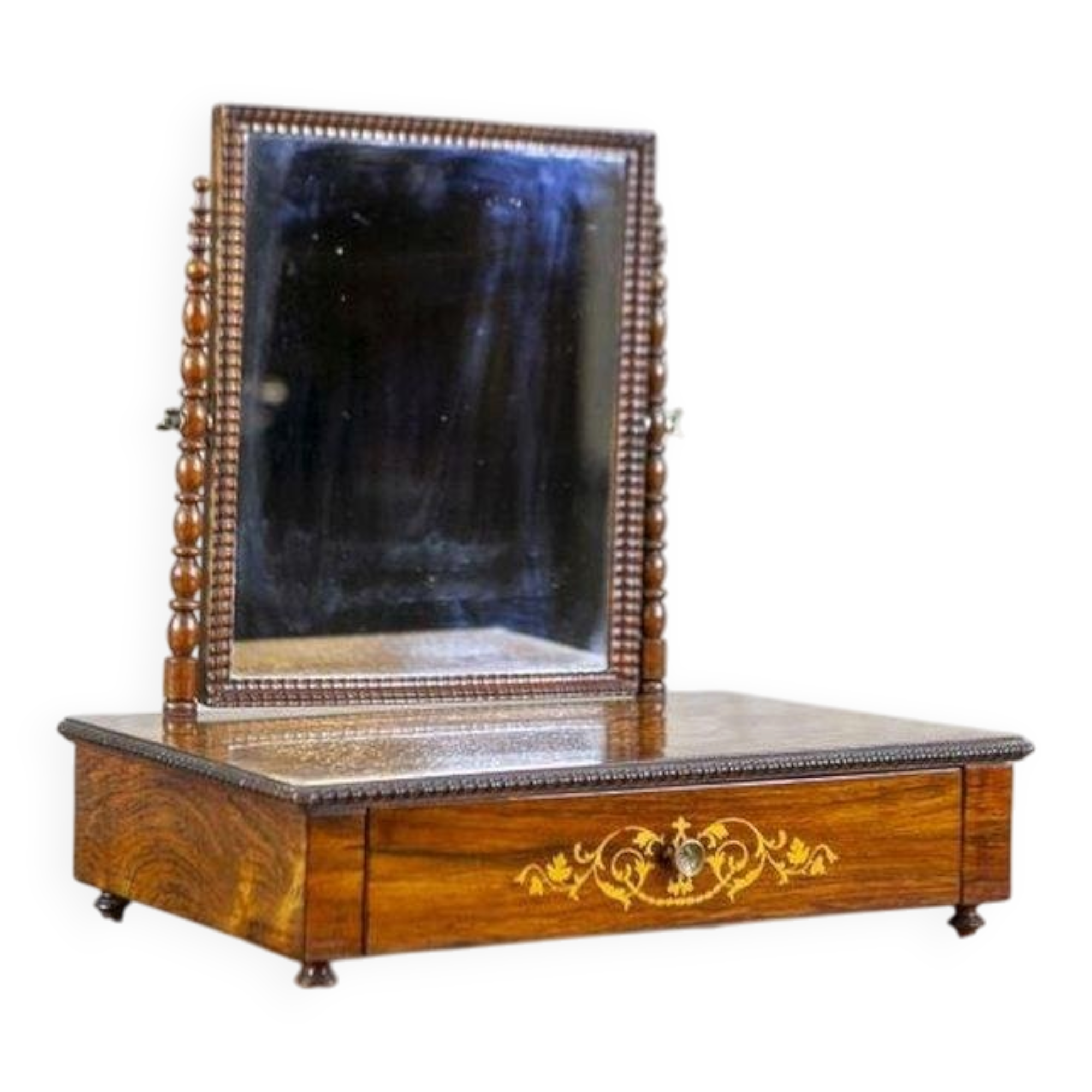 Antique Inlaid Rosewood Dressing Table, 1910s