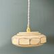 Vintage Art Deco glass pendant light in yellow Clichy.