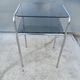 Vintage chrome and glass side table