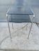 Vintage chrome and glass side table