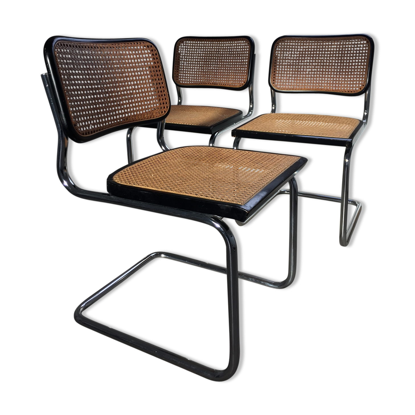 Trio de chaises Marcel Breuer