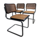 Trio de chaises Marcel Breuer